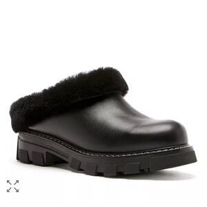 EUC La Canadienne Women's Always Shearling Lined Waterproof Clogs size 5.5 black